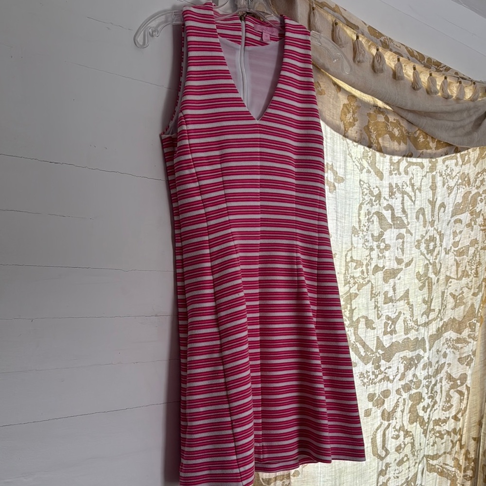 Lilly Pulitzer Vibrant Pink Striped Mini Dress